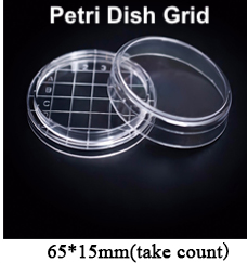 QCI - 16025-2EQ - Petri Dish Contac 65x15mm (grid numbers) (Box of 1000)