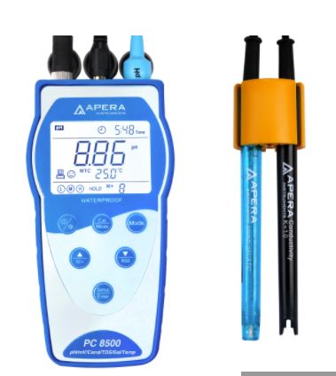 QCI-PC8500 Apera Instruments kit de medidor de pH/conductividad/TDS portátil (AI5524)